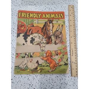 1941 Friendly Animals Whitman Publishing children's picture book